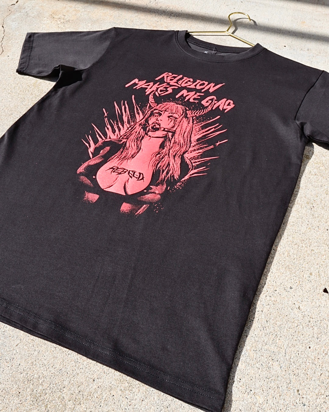 RELIGIOUS GAG (RSC) heavy weight t-shirt (RED ink)